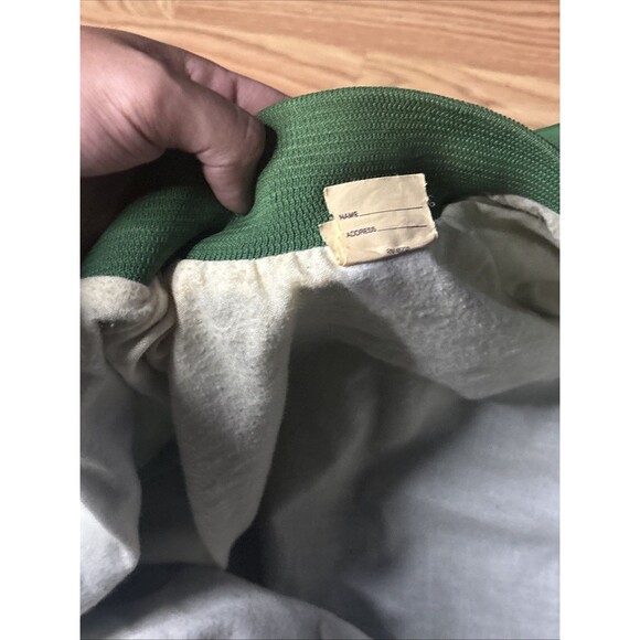 VINTAGE Interstate Batteries Satin Jacket Men Small Nascar Chalk Line Stains - Picture 6 of 8